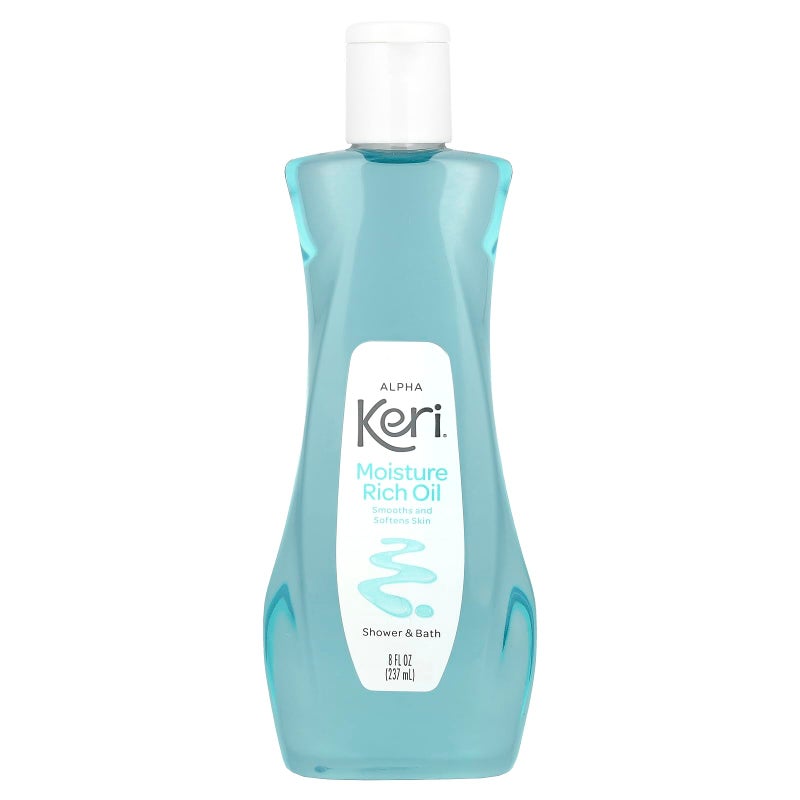 Keri Moisture Rich Shower Bath Oil, Clear, 8 Ounce - Image 1
